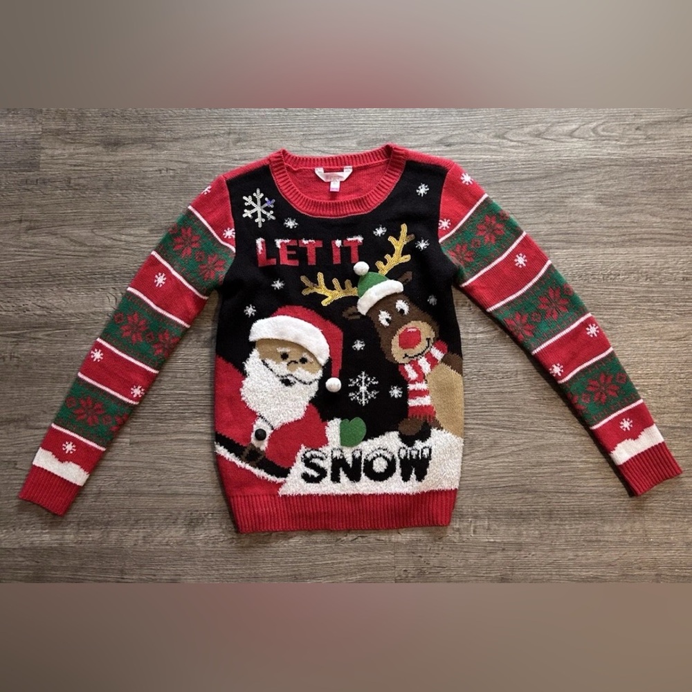 No Boundaries Red Christmas Sweater